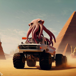 squid monster truck pyramids ai art.png