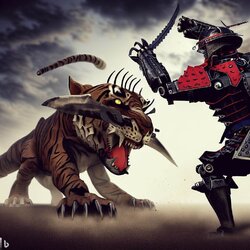 robot samurai vs tiger ai art 3.jpg