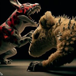 luchador hyena fighting an ankylosaurus 5.jpg
