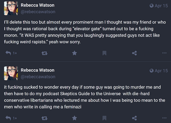 Rebecca Watson having a normal one.