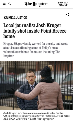 Local journalist Josh Kruger fatally shot in Point Breeze home.png