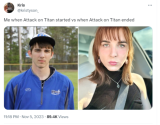 Kris on X_ _Me when Attack on Titan started vs when Attack on Titan _ - twitter.com.png