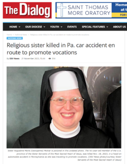 Religious sister killed in Pa. car accident en route to promote voca_ - thedialog.org.png