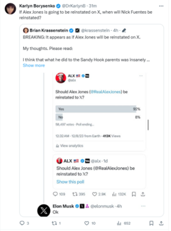 karlyn elon reinstate nick fuentes tweet.PNG
