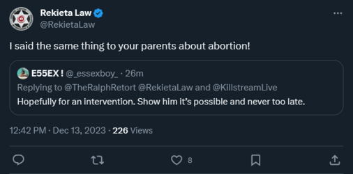 Screenshot 2023-12-13 at 12-44-05 (1) Rekieta Law on X I said the same thing to your parents a...png