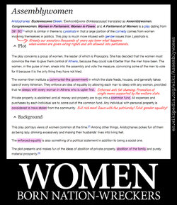 Aristophanes' Assemblywomen, Congresswomen, Women in Parliament, Woment in Power, and A Parlia...jpg