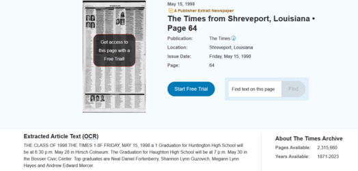 Shreveport HS graduates 1998.PNG