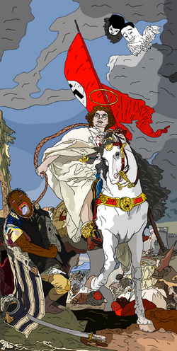 13262 - animal arm armor art bird black_skin bloodshot_eyes brown_hair classical_art_parody cr...png