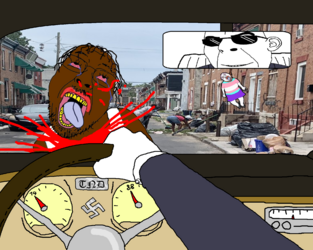 14442 - 3soyjaks arm black_skin blood bloodshot_eyes car car_decoration crying driving ear gla...png