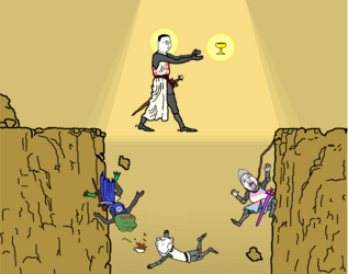 35816 - 3soyjaks 4chan arm armor art bloodshot_eyes chalice cliff closed_eyes clothes coffee c...png