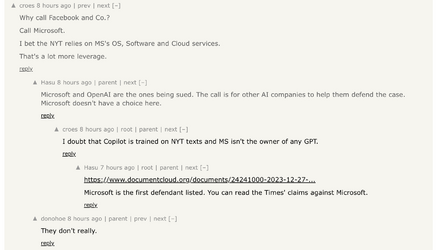 NY times is asking that all LLMs trained on Times data be destroyed  Hacker News 7.png