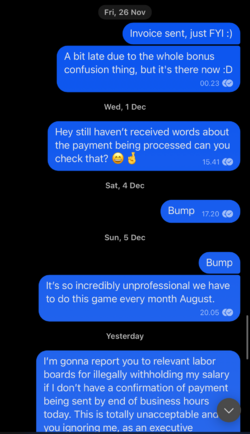 not being paid once again + ignored.png