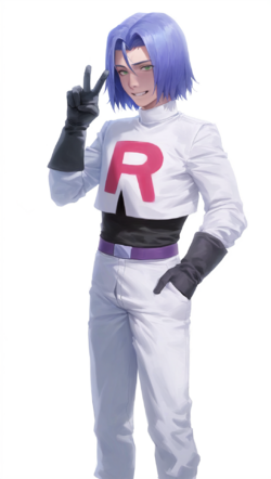 1boy, james (pokemon), pokemon (anime), solo, peace sign, white jacket, white pa s-3751052228.png