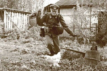 german soldier chase a chicken.jpg