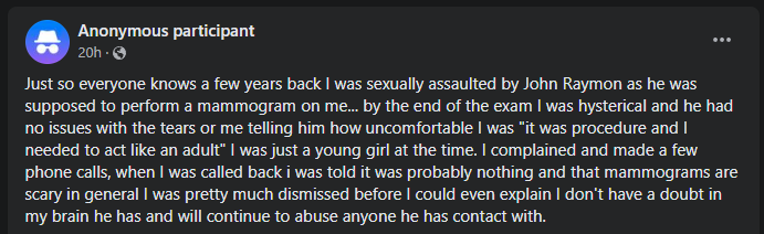 John Raymon mammogram assault.PNG