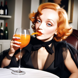 00004-ultriumV70SDXLVAE_ultriumV70SDXLVAE-Marlene Dietrich enjoying orange soda in a wine.png