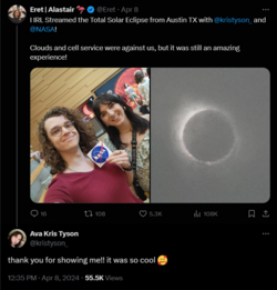 FireShot Capture 989 - Eret - Alastair 🦩 on X_ _I IRL Streamed the Total Solar Eclipse from_ -...png