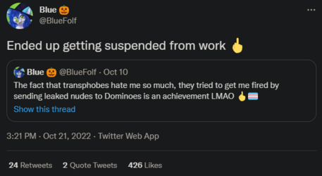 BlueFolf fired from Dominos.png
