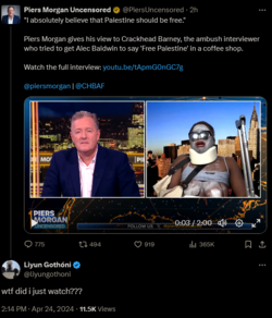 Liyun Gothóni on X PiersUncensored piersmorgan CHBAF wtf did i just watch X.png