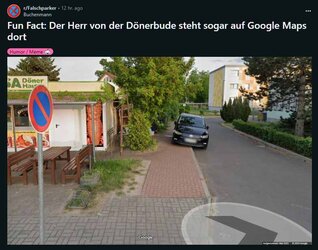 The kebab shop car on streetview