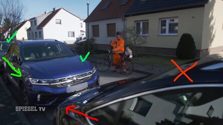 The car facing the wrong way