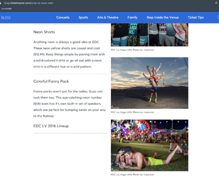 Teddy Feaser - Neon Yellow Shorts at EDCLV2015 - Ticketmaster Webpage Screenshot.png