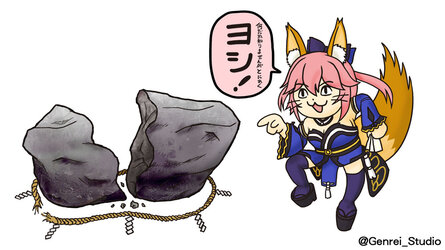 __tamamo_tamamo_no_mae_genba_neko_and_tamamo_no_mae_fate_and_2_more_drawn_by_yamakatsu_genrei_...jpg