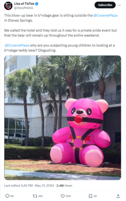 FireShot Capture 133 - Libs of TikTok on X_ _This blow-up bear in b_ndage gear is sitting ou_ ...png