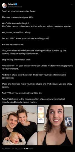 FireShot Capture 2548 - Petey B on X_ _Don’t let your kids watch Mr. Beast. They are brainwa_ ...png