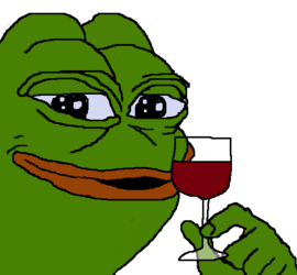 91 - drink holding_object looking_at_you open_mouth pepe smile smug wine.png