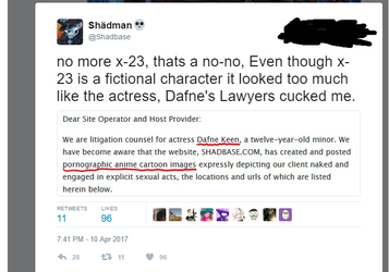 Shadman Dafne Keen Tweet.png