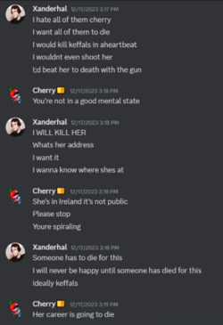 Screenshot 2024-08-17 at 13-30-39 Xanderhal being abusive to his editor Cherry and his threats...png