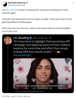 Screenshot 2024-08-23 at 16-48-10 (7) Red State Rebel 🥥🌴 on X So @jk_rowling is back to bashin...png