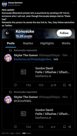 Carlos Tweets About Konosuke and Skylar.png