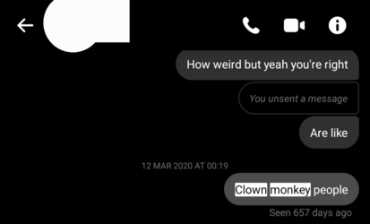 Screenshot from 2020 discussing if there was more than one clown monkey man (Are like was mean...png