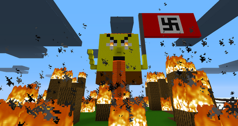 spongebob nazi fire in minecraft.png