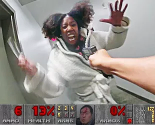 sheboon nigress gets shot by asian cop doom edition.jpg