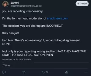 Screenshot 2024-12-13 at 19-38-39 (1) Sammi you are reporting irresponsibly I'm the former hea...png