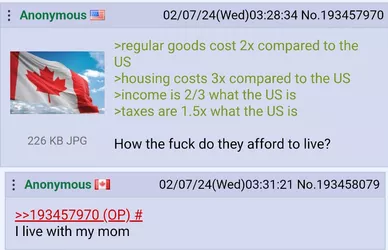 I also live with his mom.