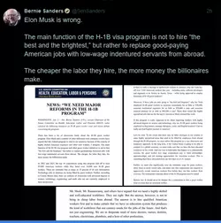 Mega Rare Bernie Sanders W calls elon musk out on india pajeet poo invasion.png