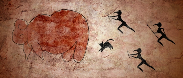 alr cave painting - gorls on a rock wall.jpg