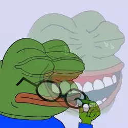 pepe taking off glasses laugh.png