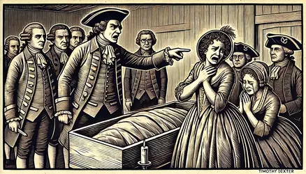 His staged funeral