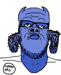 846 - badge blue_skin closed_mouth clothes discord furry glasses horn mustache soyjak stubble ...png