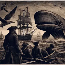 18th century-style etching of Knuckles the salty old seafarer, Flapjack his young apprentice, ...jpg