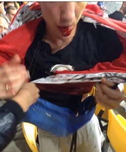 Red are not so welcome in the stands of Kyiv 1.jpg