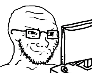 2482 - computer glasses screen smile smug soyjak stubble variant:classic_soyjak.png