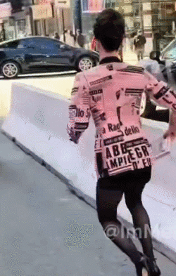 Dylan Mulvaney Horror Trot.gif