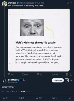 This is how Politico is describing Walz' eyes.png