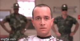 In the Army Now - haircut.gif